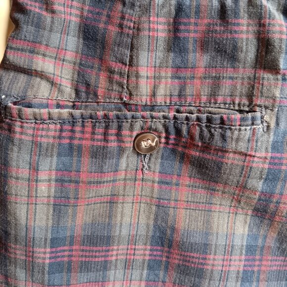 30W True Vintage 1960's Plaid Cotton Ivy league Shorts Side Buttons Golfer Prep - Picture 4 of 7